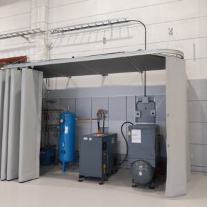 Foldbar støyvegg i PVC